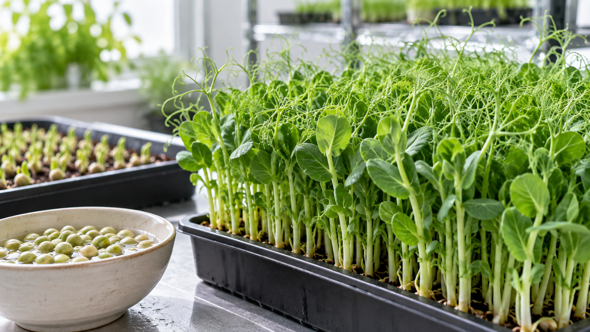 How to Grow Pea Shoot Microgreens From Seed