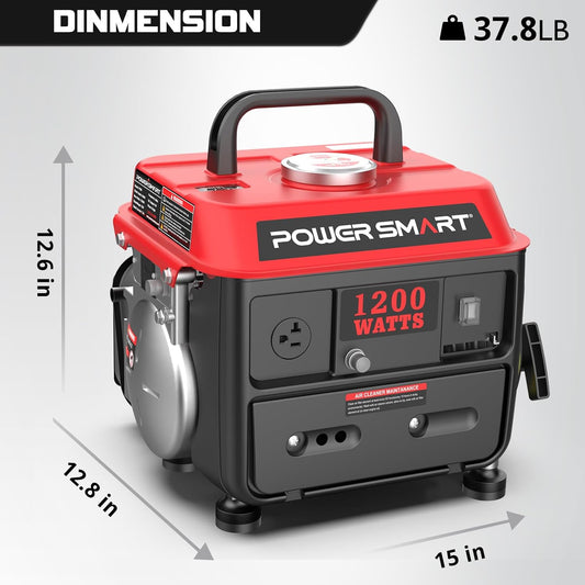 PowerSmart 1200W Portable Gas Generator — Recoil Start
