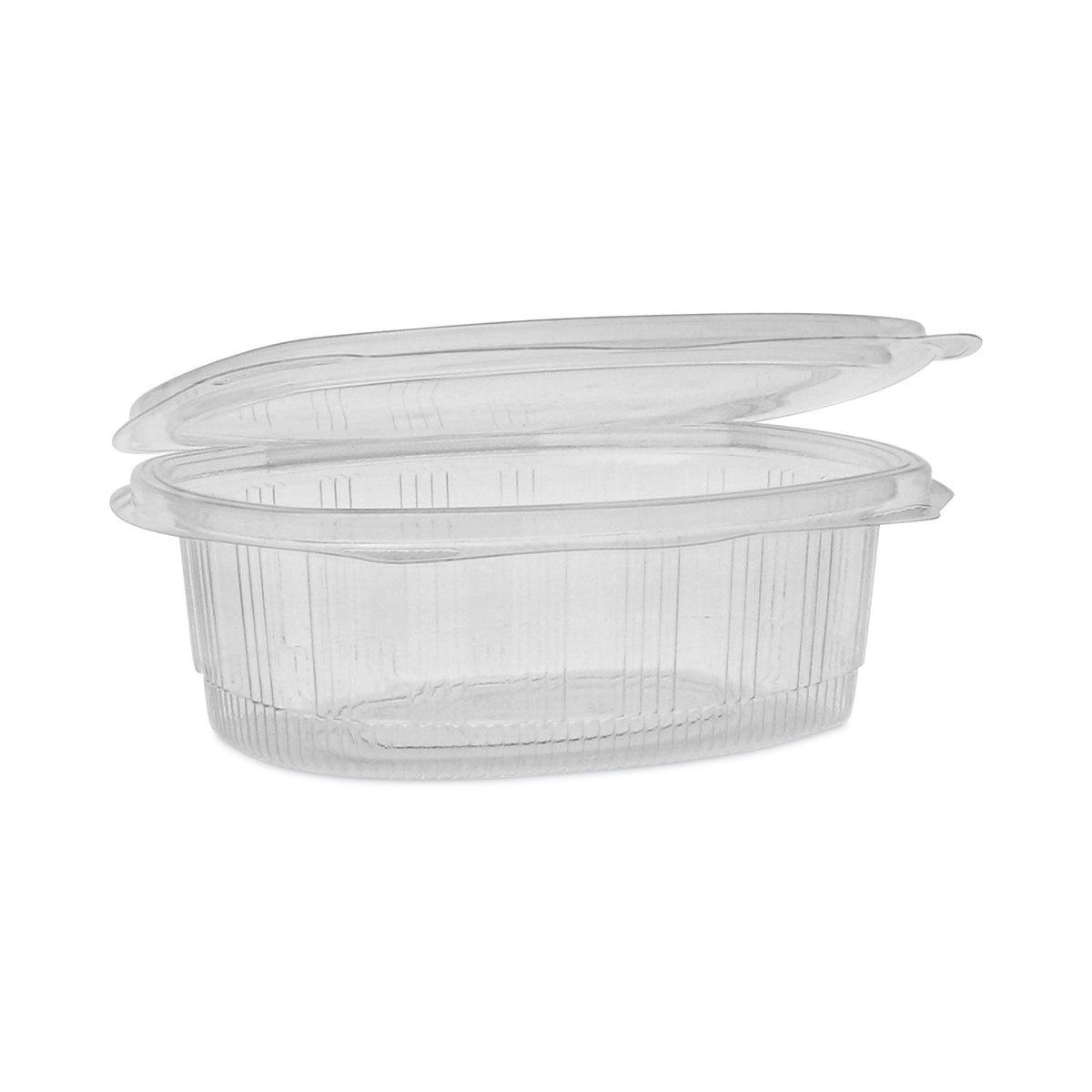 Pactiv Evergreen EarthChoice Recycled PET Hinged Container, 24 oz, 7.38 x 5.88 x 2.38, Clear, Plastic, 280/Carton