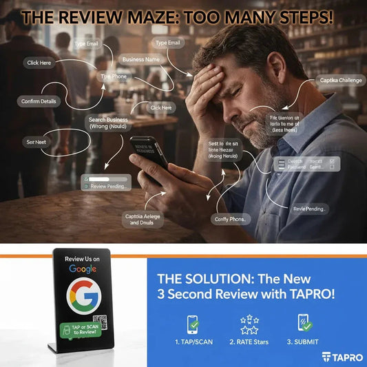 5 NFC Google Review Signs Bundle (5-Pack) -QR Code One-Tap Displays