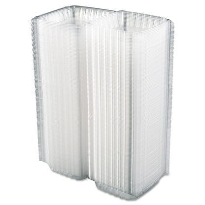 Dart ClearSeal Hinged-Lid Plastic Containers, 8.3 x 8.3 x 3, Clear, Plastic, 250/Carton