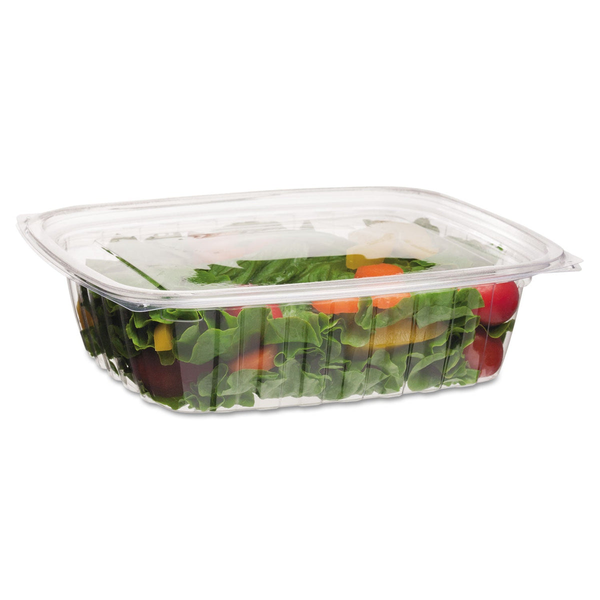Eco-Products Renewable and Compostable Rectangular Deli Containers, 48 oz, 8 x 6 x 2, Clear, Plastic, 50/Pack, 4 Packs/Carton