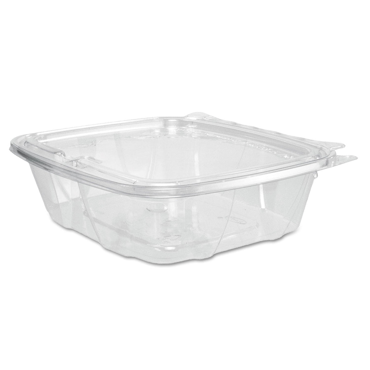 Dart ClearPac SafeSeal Tamper-Resistant/Evident Containers, Flat Lid, 24 oz, 6.4 x 1.9 x 7.1, Clear, Plastic, 100/Bag, 2 Bags/CT