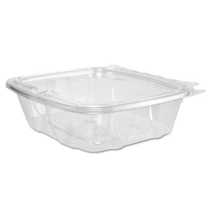 Dart ClearPac SafeSeal Tamper-Resistant/Evident Containers, Flat Lid, 24 oz, 6.4 x 1.9 x 7.1, Clear, Plastic, 100/Bag, 2 Bags/CT
