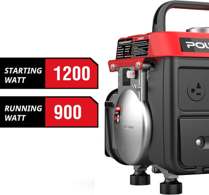 PowerSmart 1200W Portable Gas Generator — Recoil Start