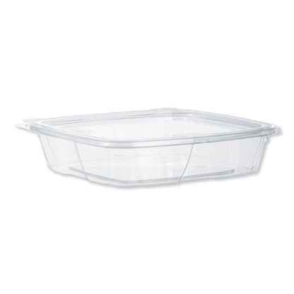 Dart ClearPac SafeSeal Tamper-Resistant/Evident Containers, Flat Lid, 35 oz, 7.9 x 8.8 x 1.8, Clear, Plastic, 100/Bag, 2 Bags/CT