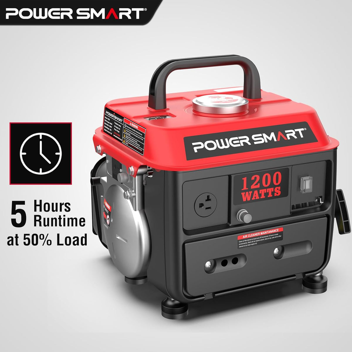 PowerSmart 1200W Portable Gas Generator — Recoil Start