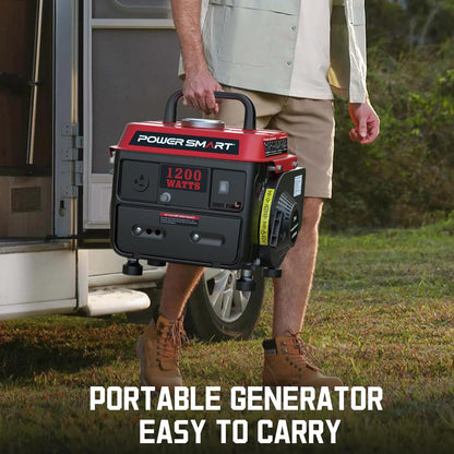 PowerSmart 1200W Portable Gas Generator — Recoil Start