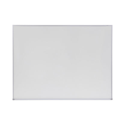 Universal Dry Erase Board, Melamine, 48 x 36, Satin-Finished Aluminum Frame