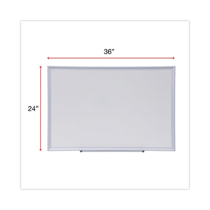 Universal Dry Erase Board, Melamine, 36 x 24, Aluminum Frame