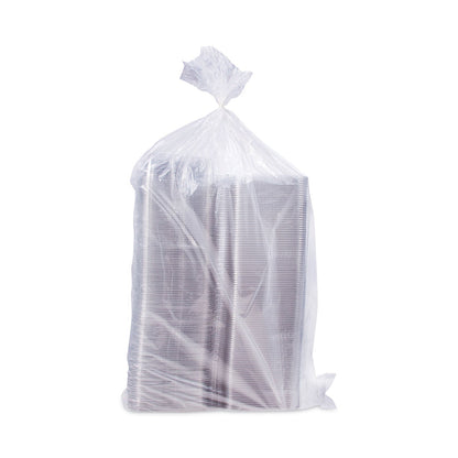 Dart ClearPac SafeSeal Tamper-Resistant/Evident Containers, Flat Lid, 35 oz, 7.9 x 8.8 x 1.8, Clear, Plastic, 100/Bag, 2 Bags/CT