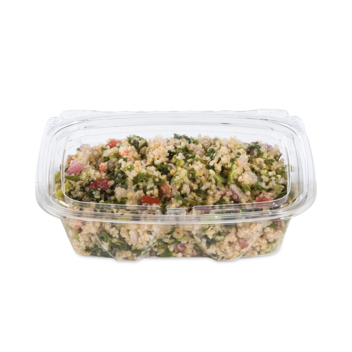 Dart ClearPac SafeSeal Tamper-Resistant, Tamper-Evident Containers, Tall, Flat Lid, 20 oz, 5.7 x 7.3 x 1.8, Clear, Plastic, 200/CT