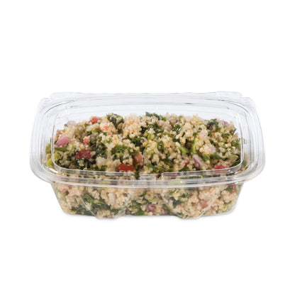 Dart ClearPac SafeSeal Tamper-Resistant, Tamper-Evident Containers, Tall, Flat Lid, 20 oz, 5.7 x 7.3 x 1.8, Clear, Plastic, 200/CT