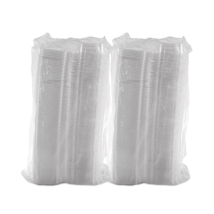 Dart ClearPac SafeSeal Tamper-Resistant, Tamper-Evident Containers, Tall, Flat Lid, 20 oz, 5.7 x 7.3 x 1.8, Clear, Plastic, 200/CT