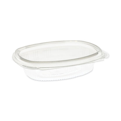 Pactiv Evergreen EarthChoice Recycled PET Hinged Container, 8 oz, 4.92 x 5.87 x 1.32, Clear, Plastic, 200/Carton
