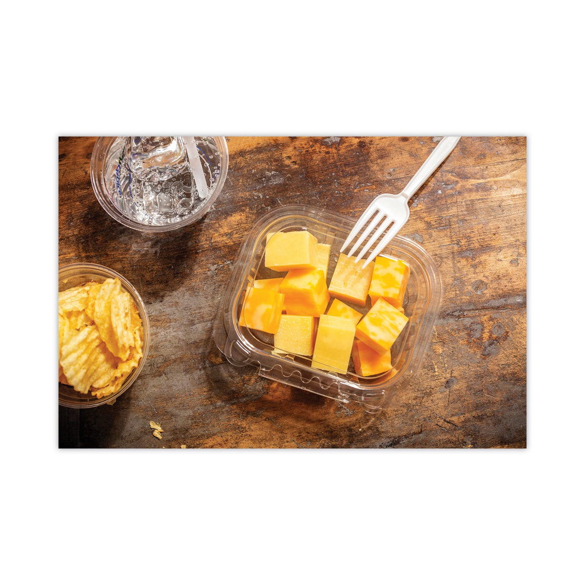 Pactiv Evergreen EarthChoice Tamper Evident Recycled Hinged Lid Deli Container, 16 oz, 5.38 x 4.5 x 2.63, Clear, Plastic, 304/Carton