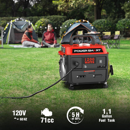 PowerSmart 1200W Portable Gas Generator — Recoil Start