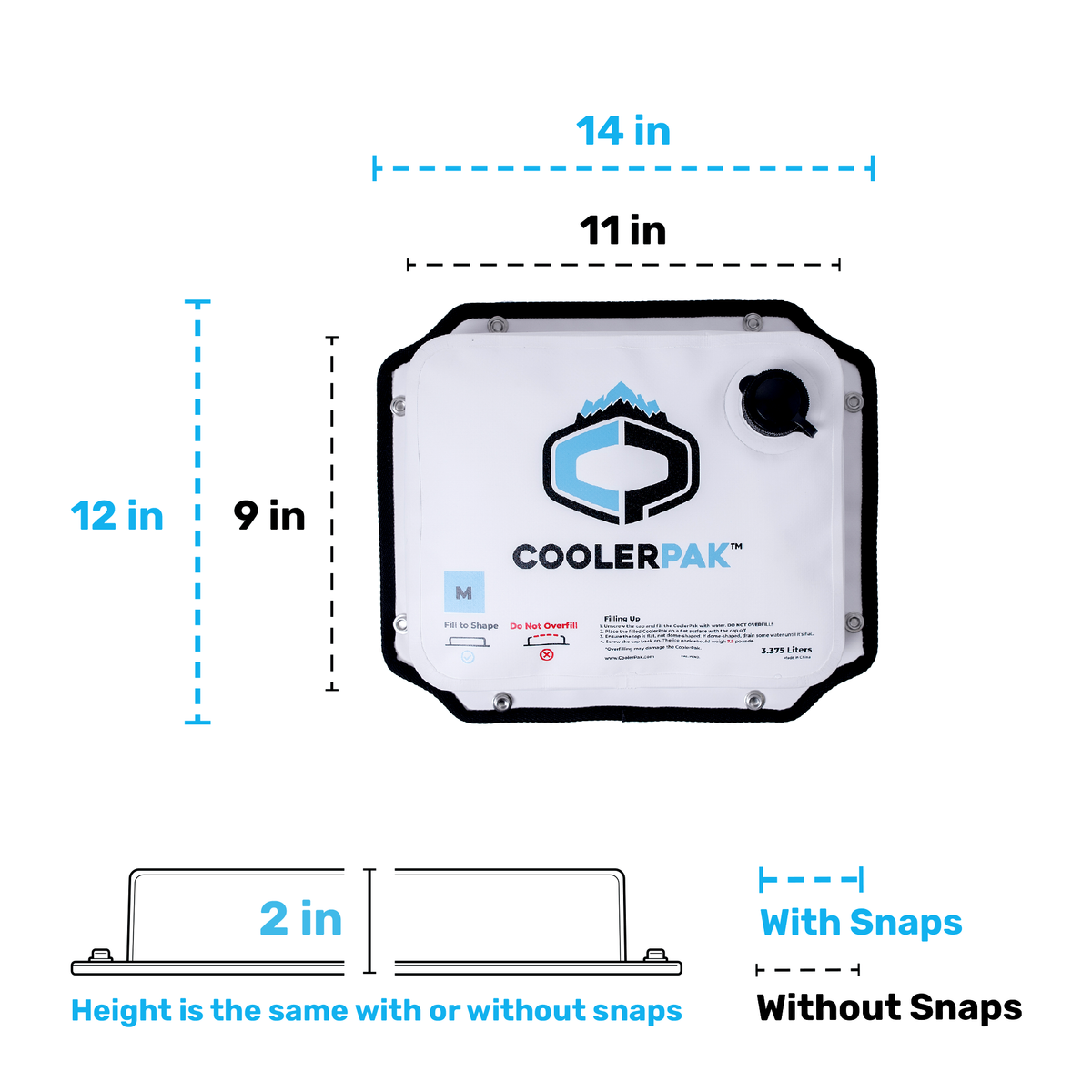 CoolerPak 8lb Ice Block Pack - Reusable Ice Pack for Coolers