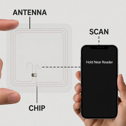Google Review Plate - NFC Tap + QR Code, Self-Adhesive 3M  4x4