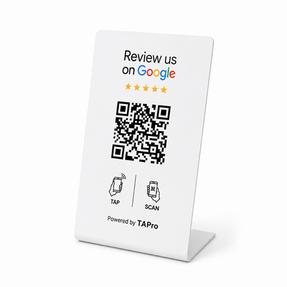 Google Review Stand - NFC & QR Code, Tap To Review System