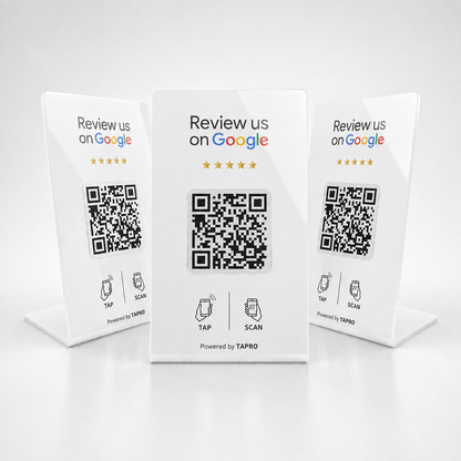 Google Review Stand - NFC & QR Code, Tap To Review System