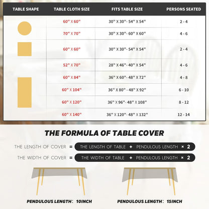 Horaldaily Black 60x120in Rectangular Polyester Tablecloth Stain Resistant