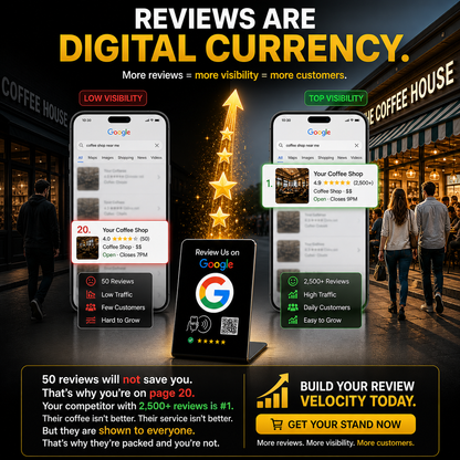 Google Review Stand - NFC & QR Code, Tap To Review System