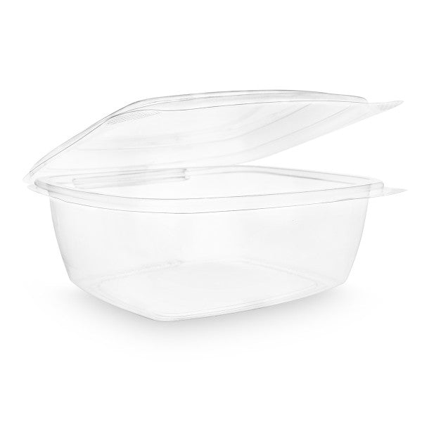 Vegware 48oz PLA Hinged Deli Container, Clear, Compostable (QTY 200), SKU VHD-48